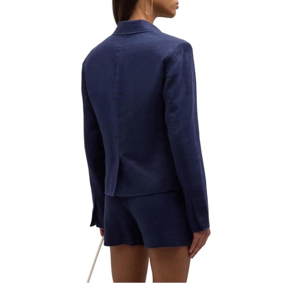 ATM linen boy blazer in ink - Picture 3 of 9